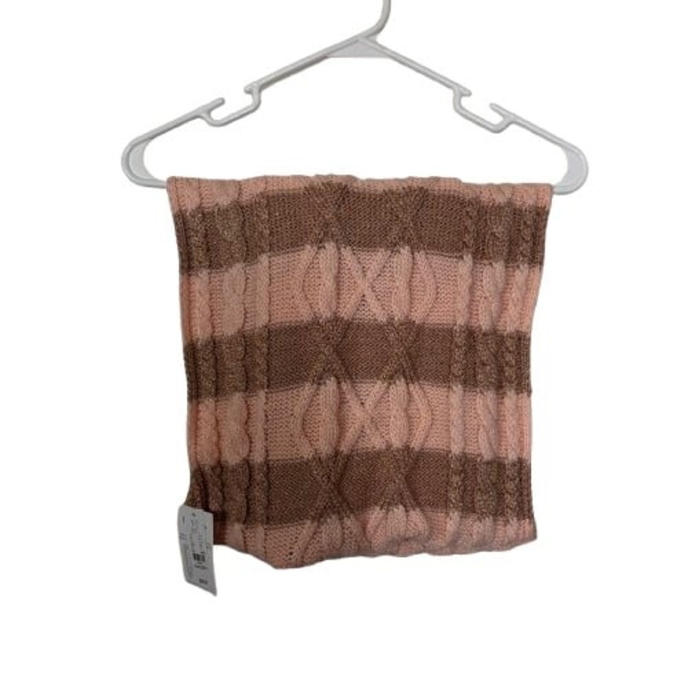 NY & Co Infinity Scarf Women's NWT Peach‎ Brown